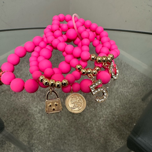 NATURAL STONE STRETCHY BEADED BRACELET - Picture 3 of 5